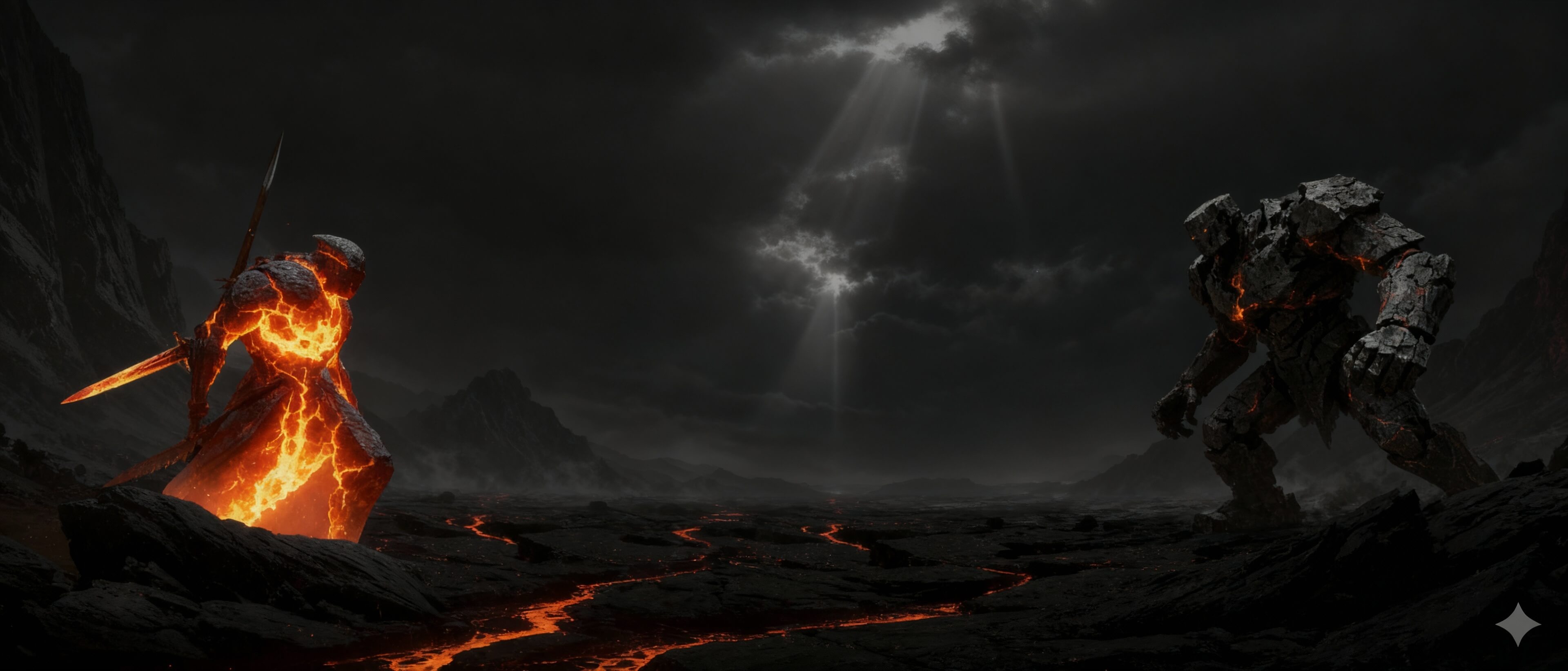 Fantasy battle scene