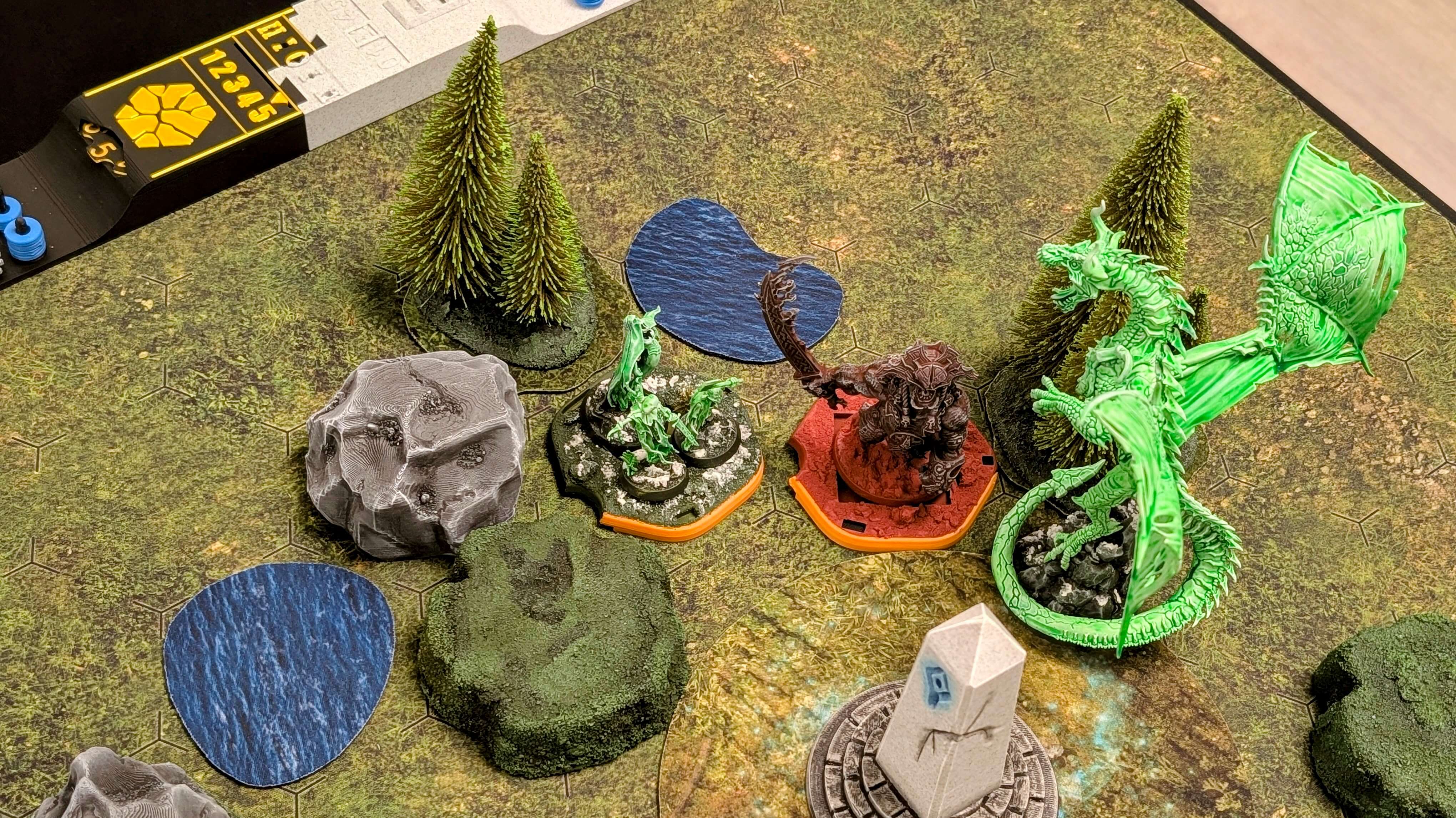 Wargaming battle in progress